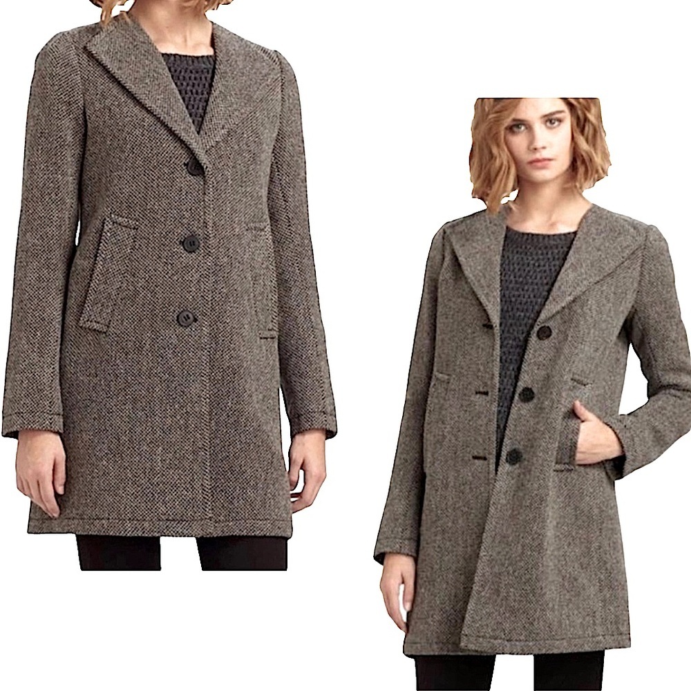 Theory Women's Gray Pea Coat